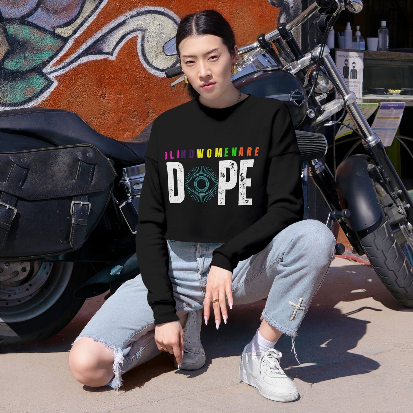 Blimd Women Are Dope Women's Cropped Sweatshirt