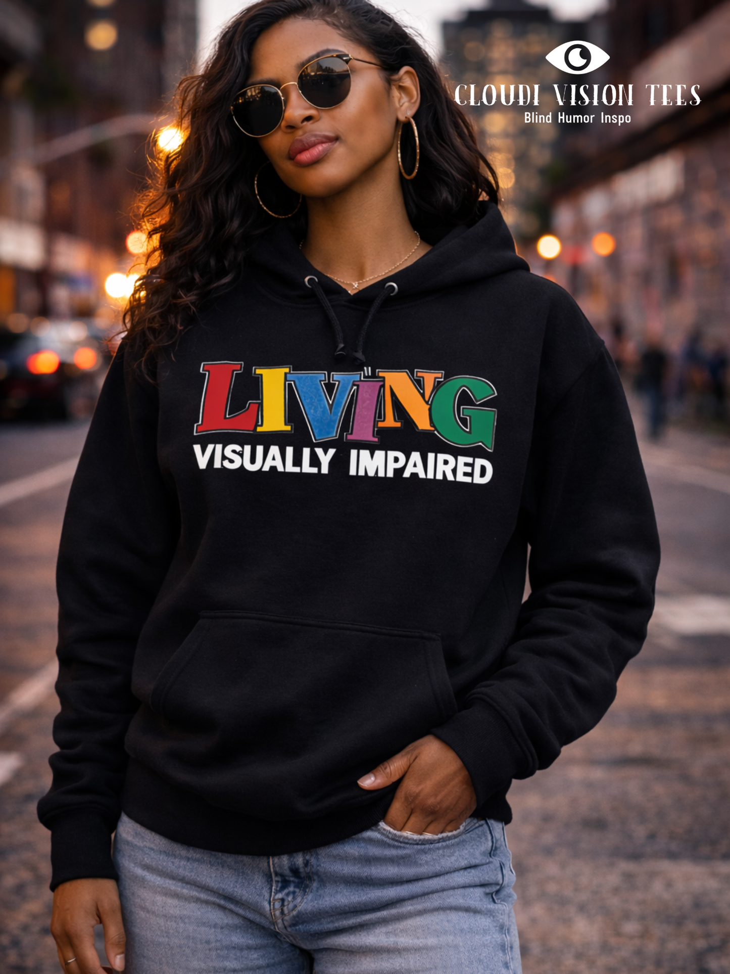 Living Visually Impaired Hoodie