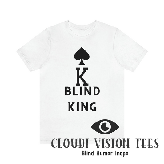 White t shirt blind king (black spade capital k blind King in black letters