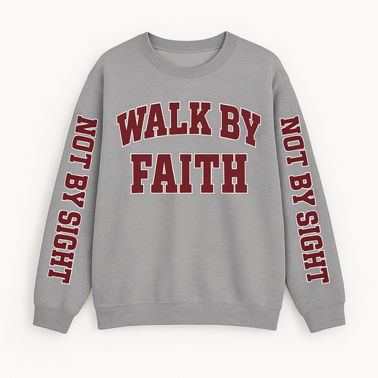 *NEW* Walk By Faith Not by Sightt-varsity burgundy letter s