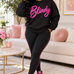 Crewneck Sweatshirt — 'Blindy' Pink Script Cozy Pullover