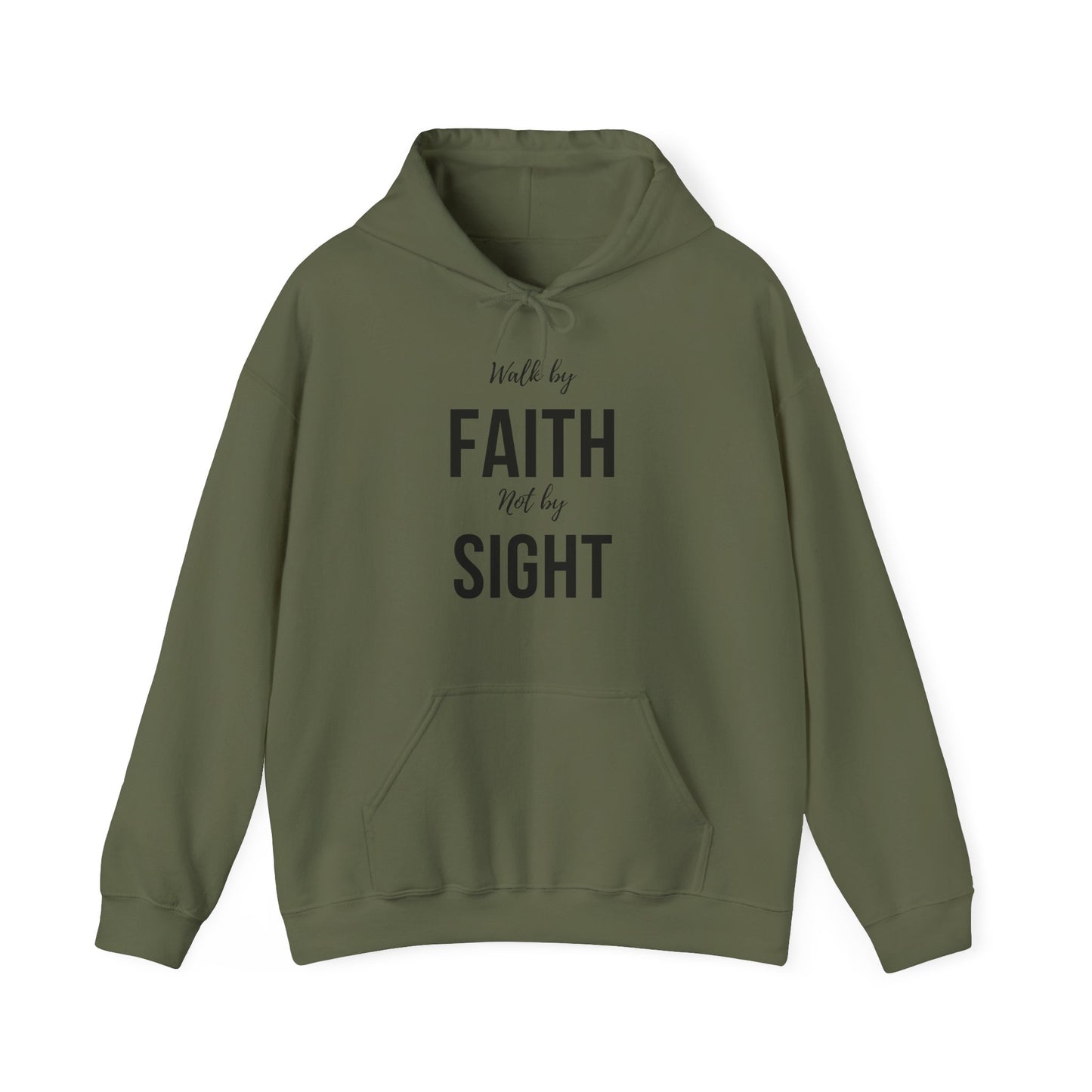 Walk By Faith Not By Sight Hoodie(black letters)