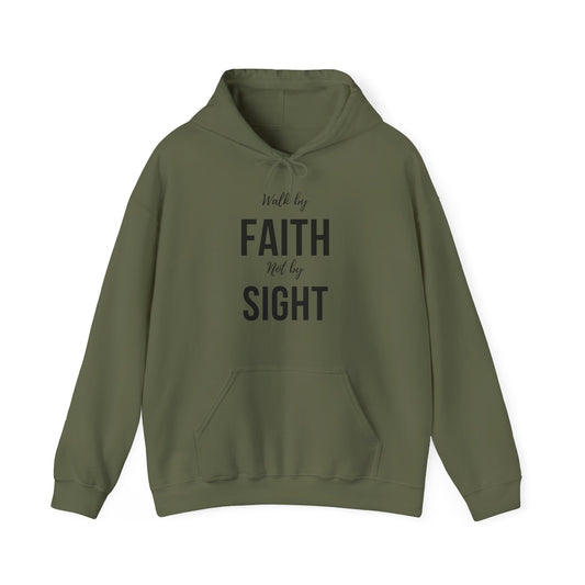 Walk By Faith Not By Sight Hoodie(black letters)