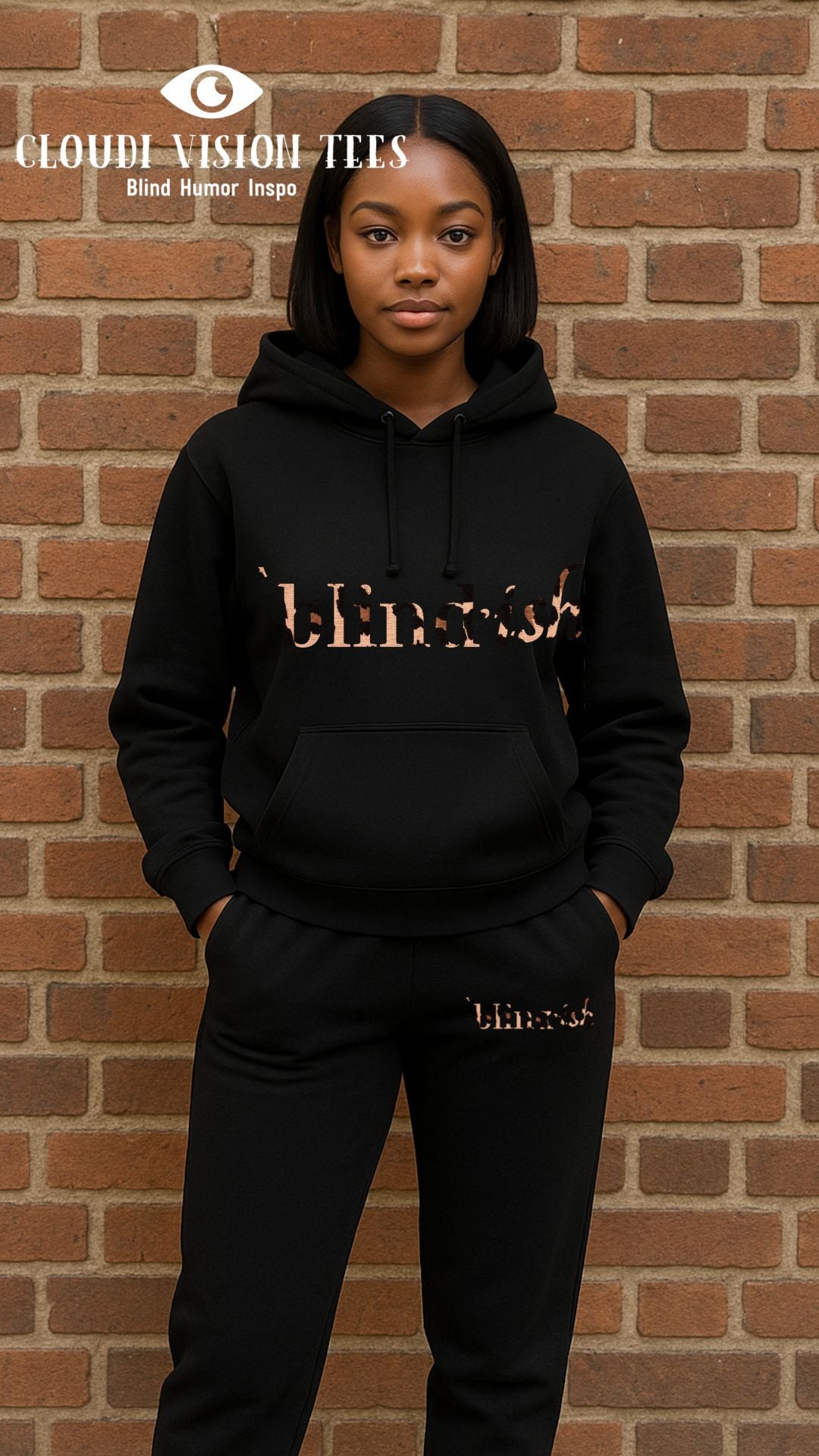 Blimdish 2 pc Jogger set (leopard print)