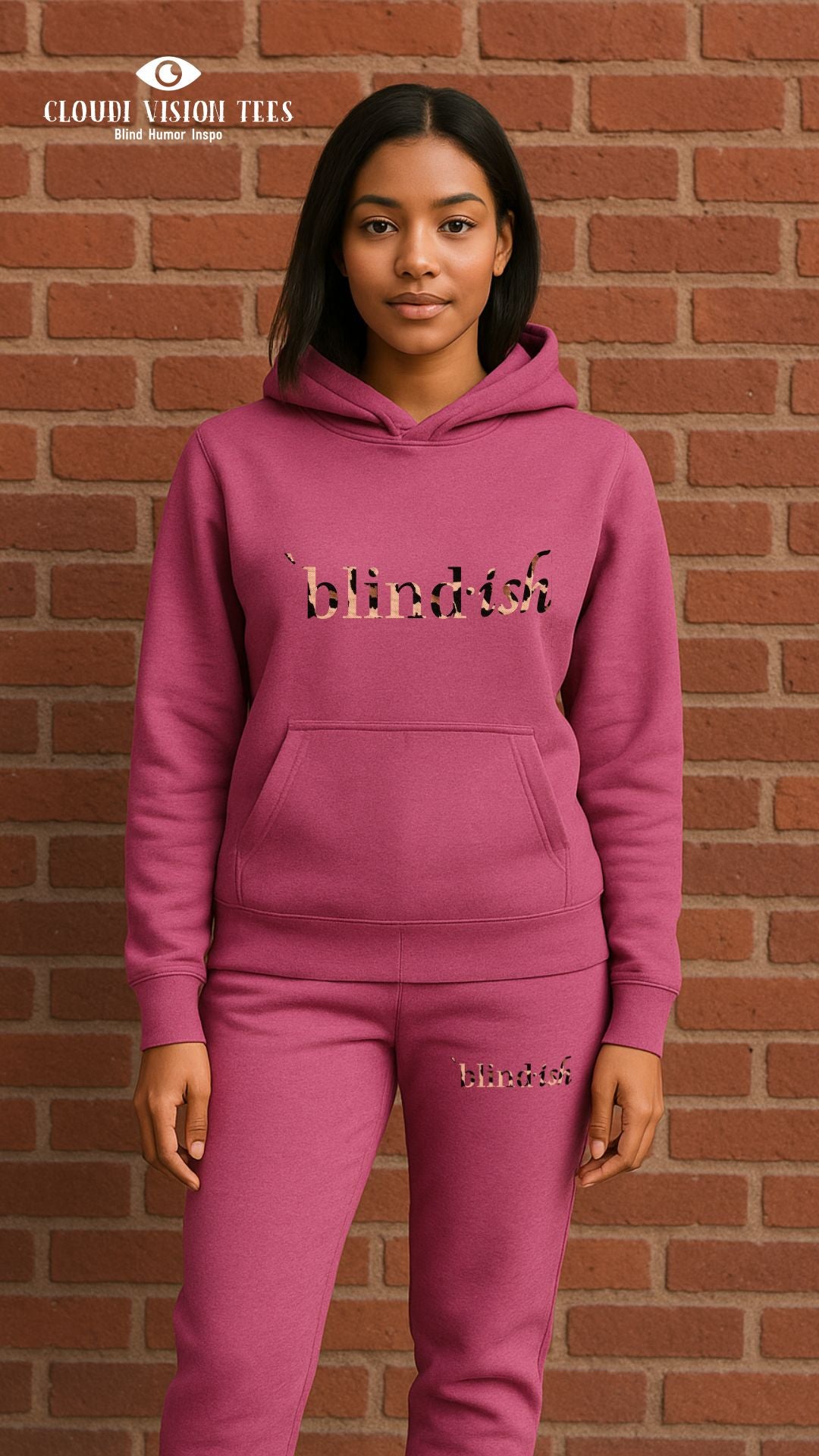 Blimdish 2 pc Jogger set (leopard print)