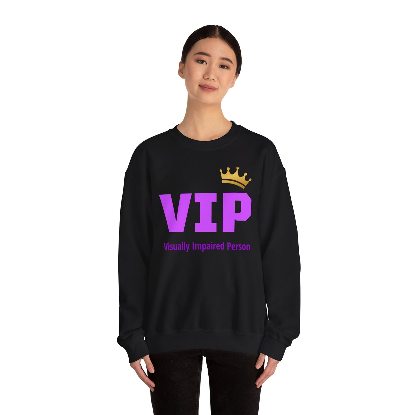 VIP Visually Impaired Person Hoodie (purple/gold)