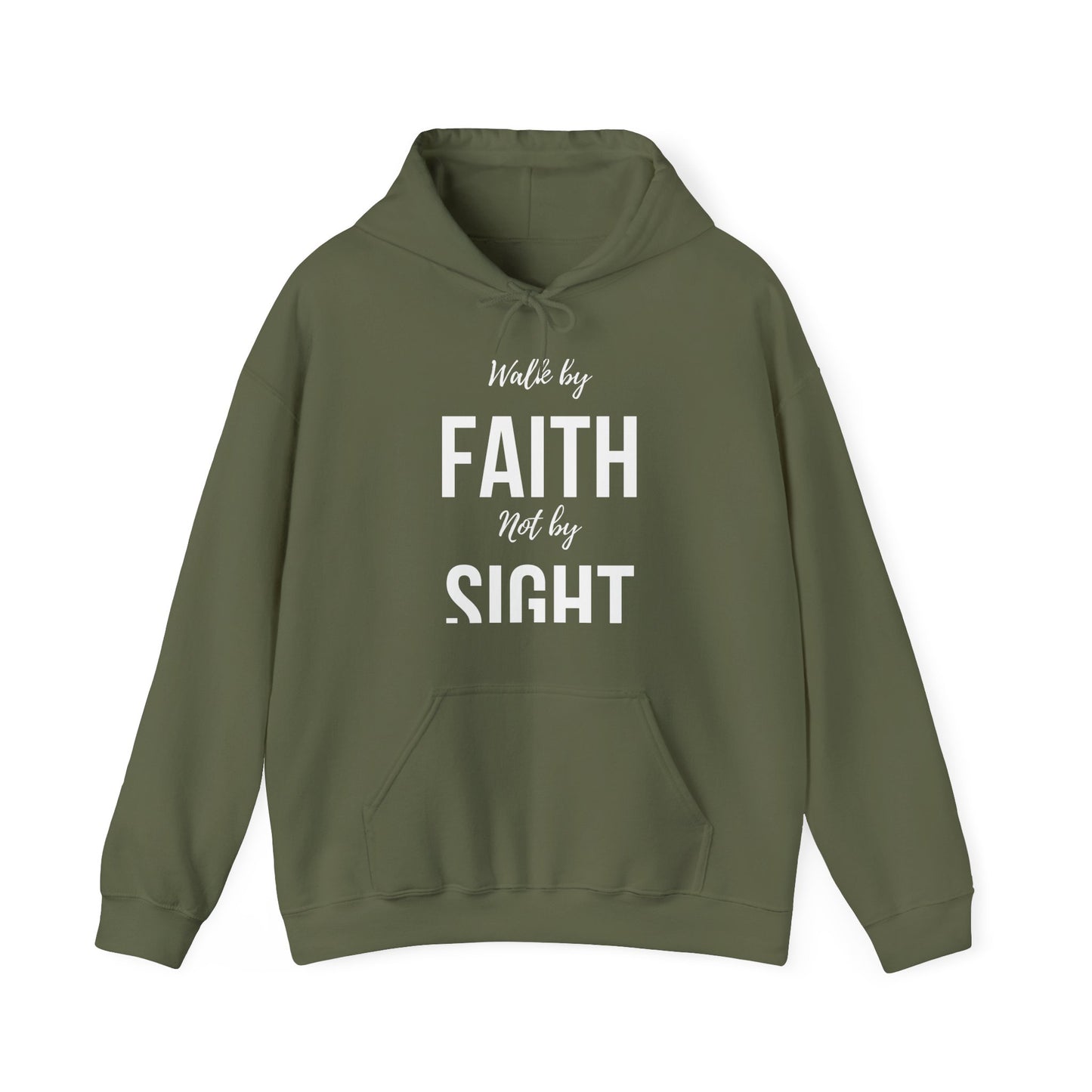 Walk By Faith Not By Sight Hoodie(white letters)