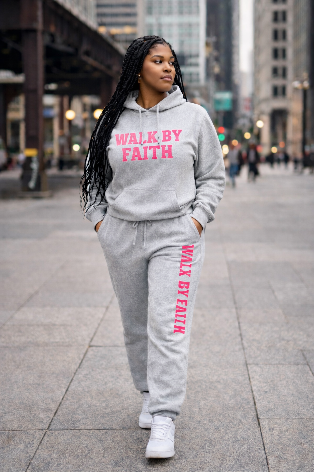 *NEW* Walk by Faith Jogger Set (pink letters)