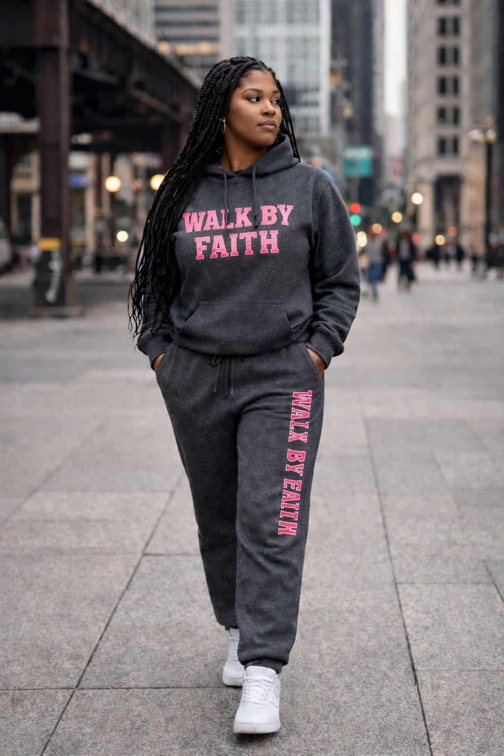 *NEW* Walk by Faith Jogger Set (pink letters)
