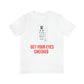 White t shirt design hss black and white eye chart Get your eyes checked red letters